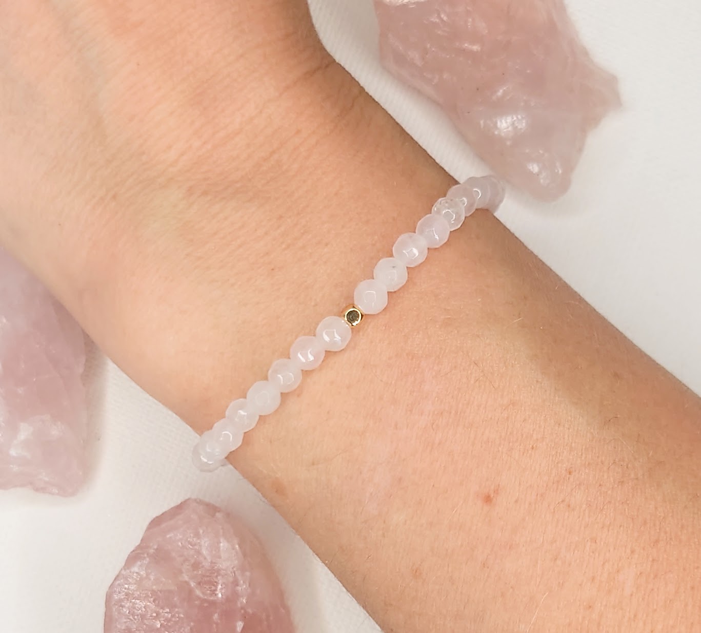 Rosenquarz Armband – Bild 8