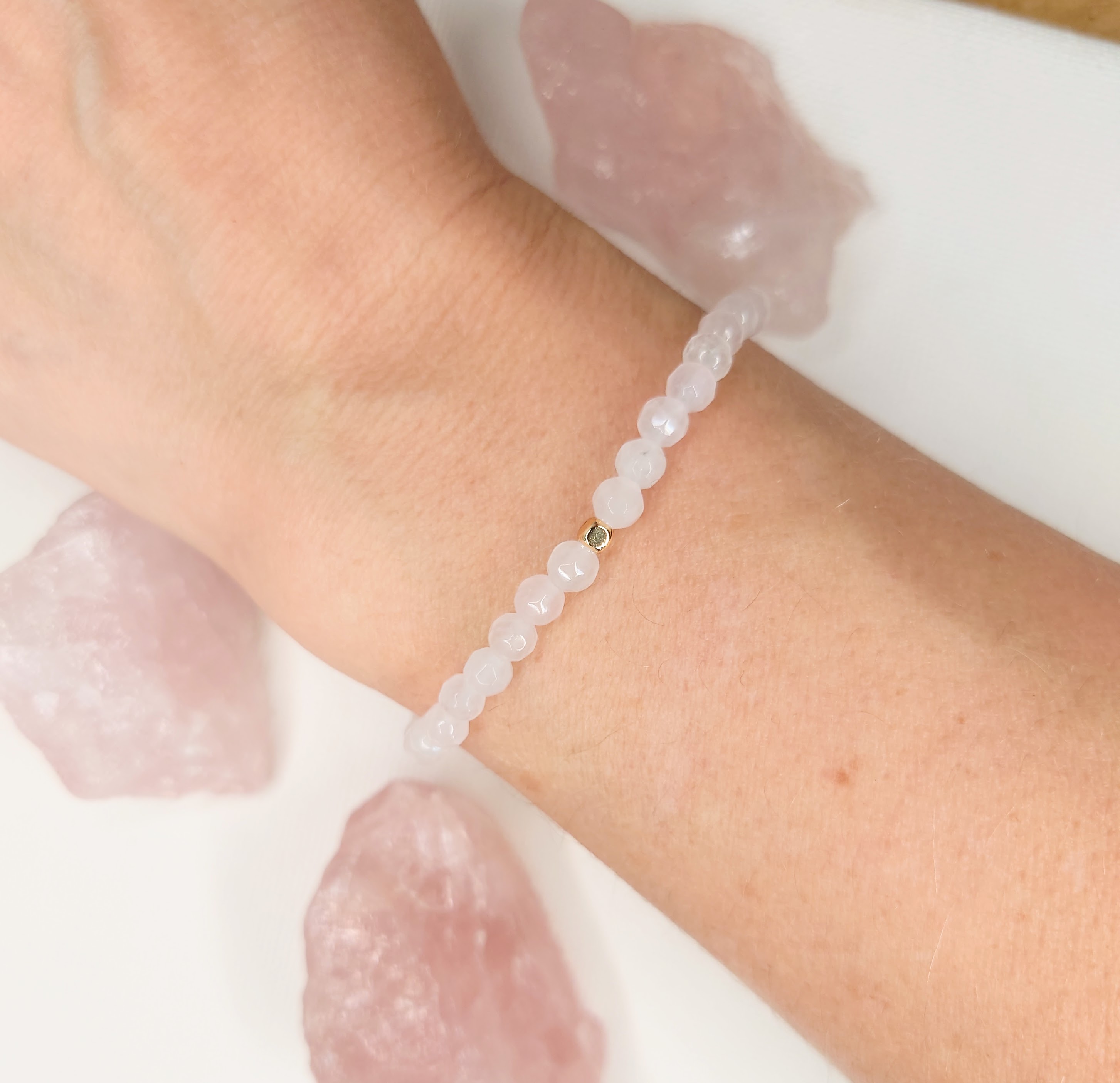 Rosenquarz Armband – Bild 10