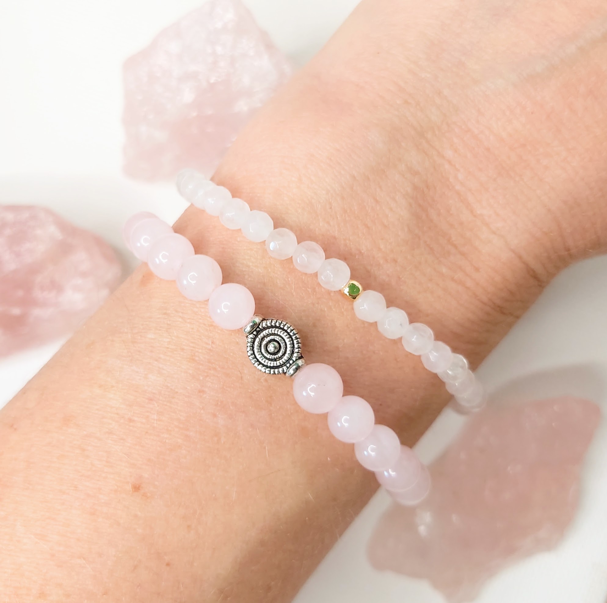 Rosenquarz Armband – Bild 4