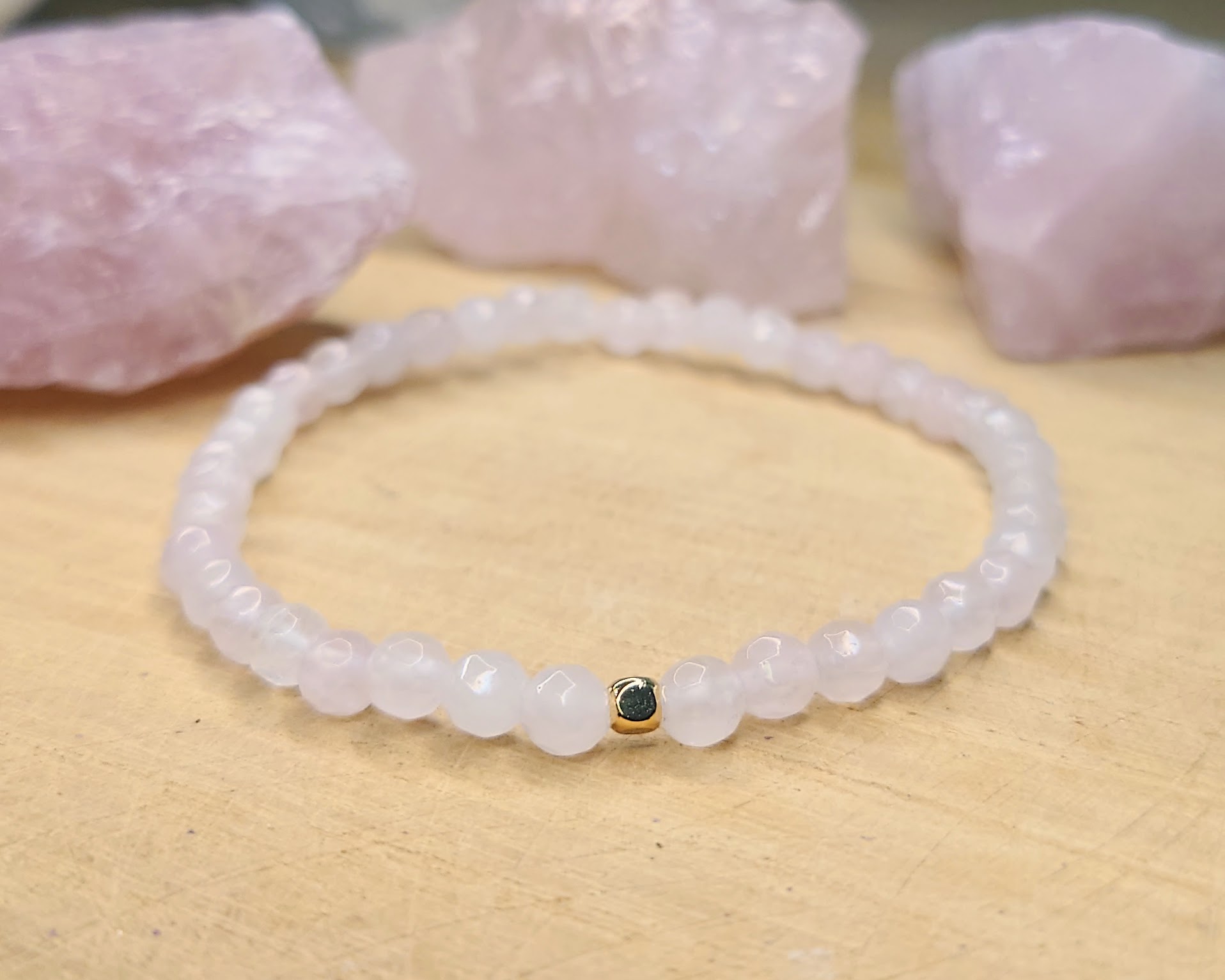 Rosenquarz Armband – Bild 9