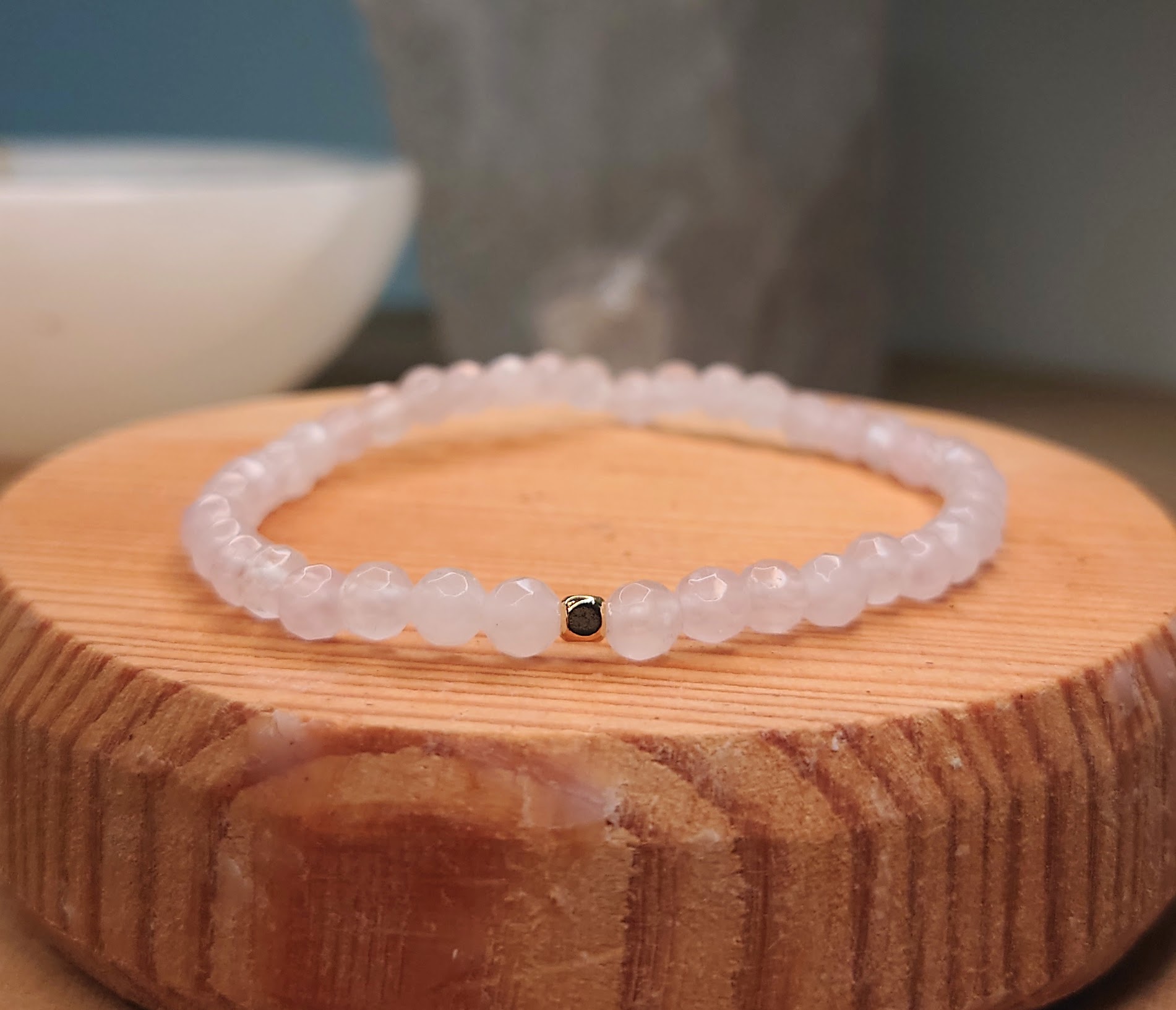 Rosenquarz Armband – Bild 3