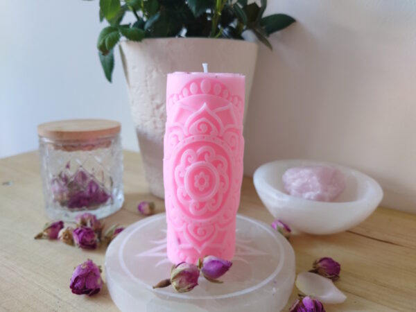 Seelenlicht Kerze Pink