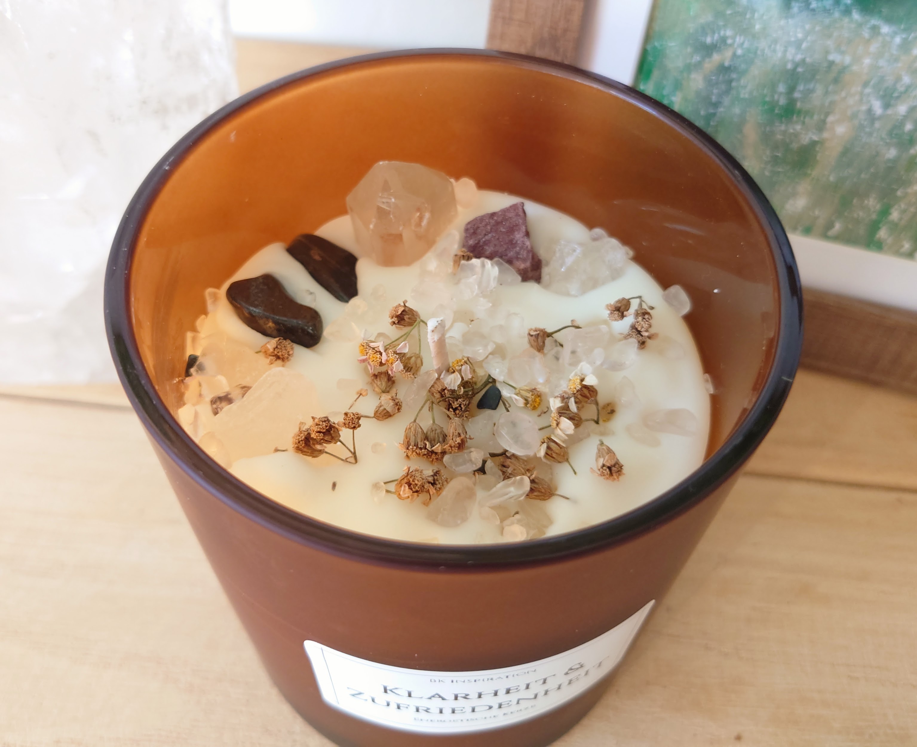 KLARHEIT & ZUFRIEDENHEIT Kerze – Bild 3