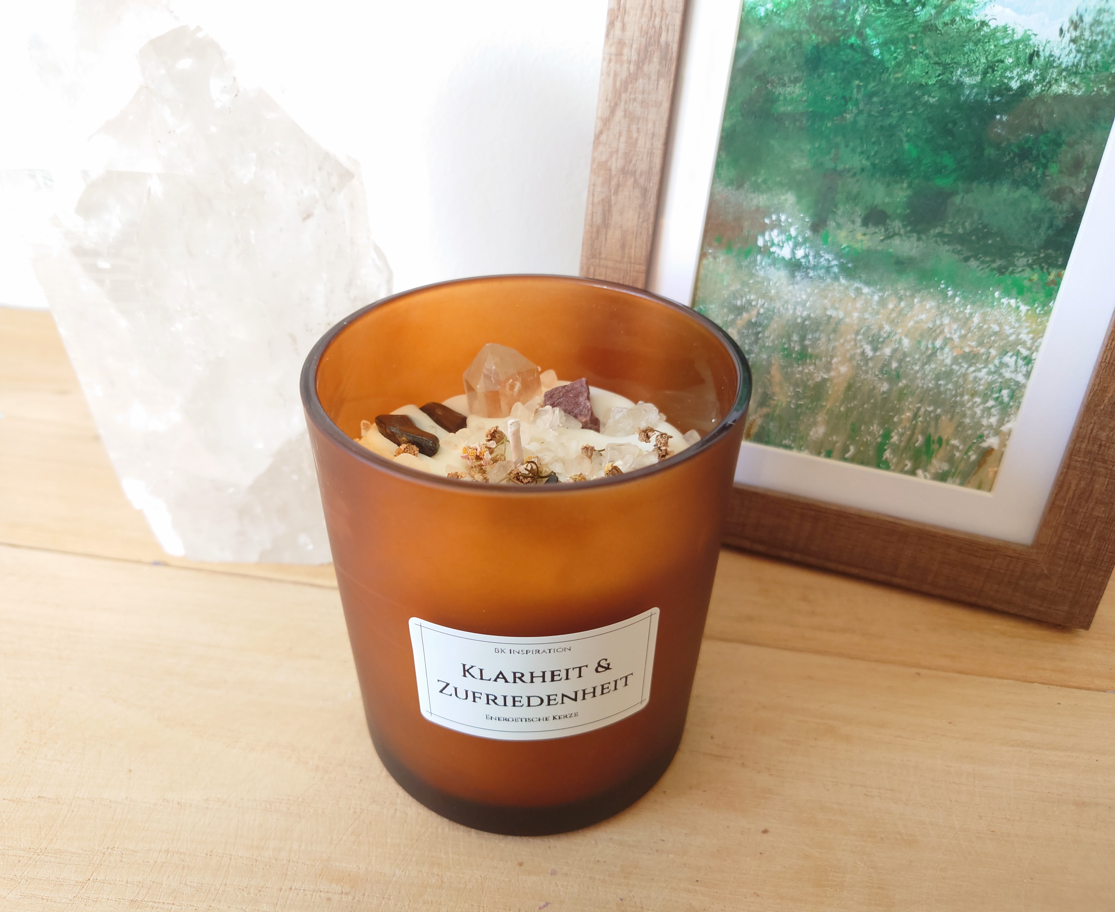 KLARHEIT & ZUFRIEDENHEIT Kerze – Bild 4
