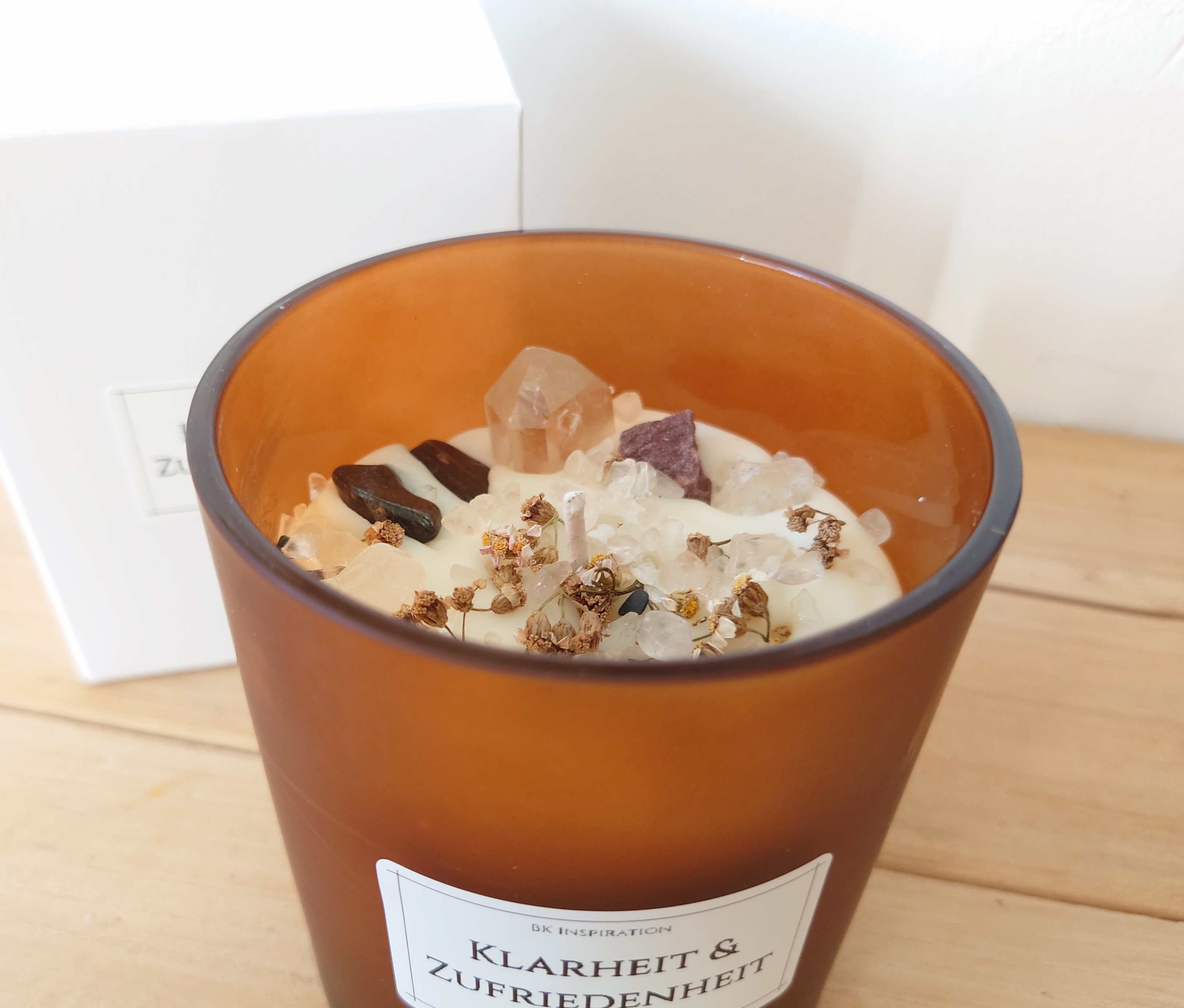 KLARHEIT & ZUFRIEDENHEIT Kerze – Bild 5