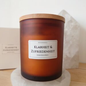 KLARHEIT & ZUFRIEDENHEIT Kerze