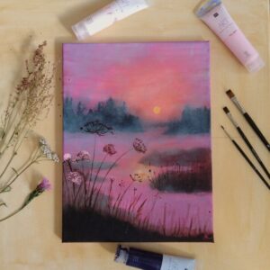 "Sunset" Malerei zum Entspannen im Atelier